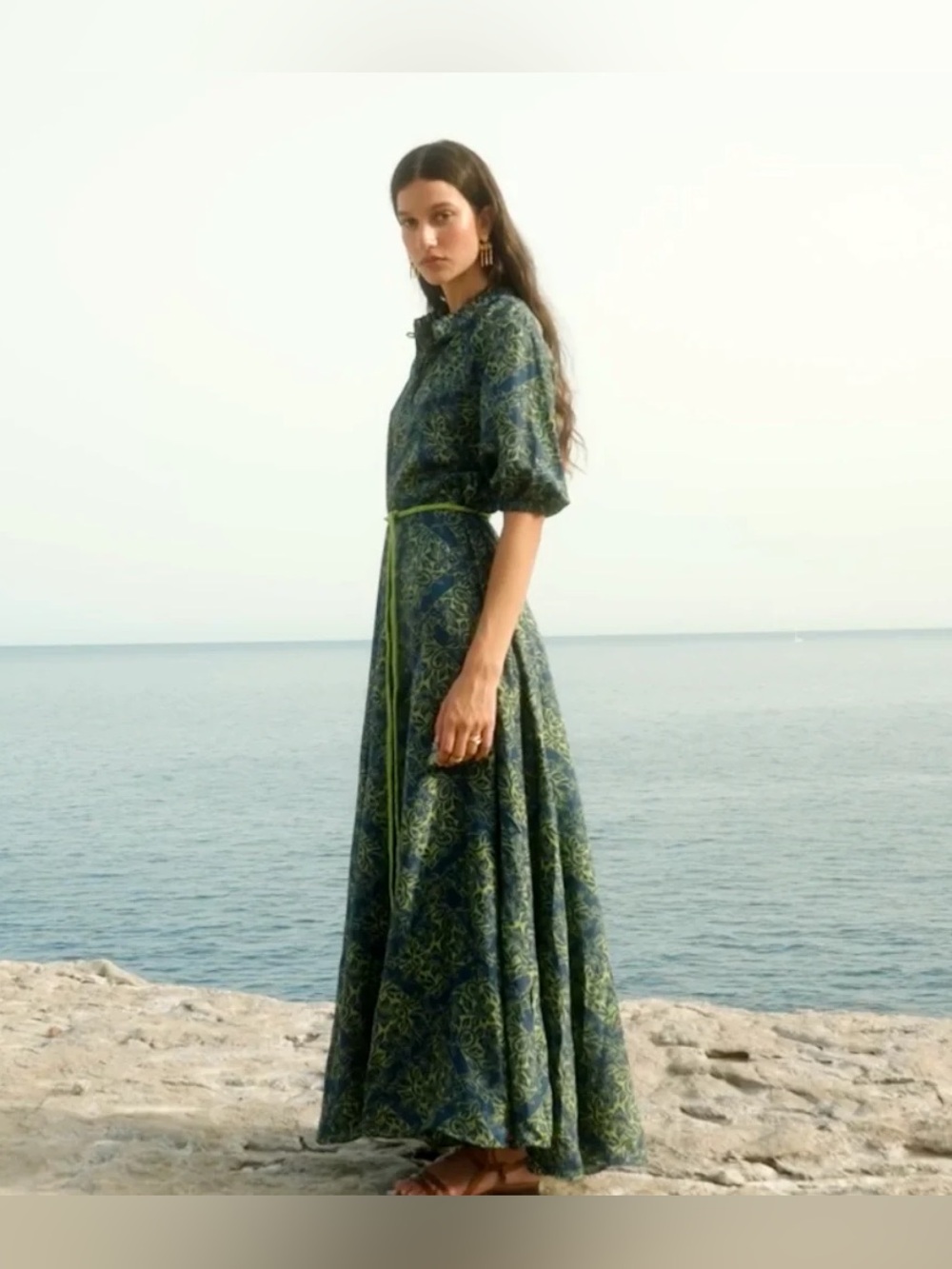 Hannah Artwear 100% Silk margarita narciso Oceanus Dress Sz 0 ( US 4)